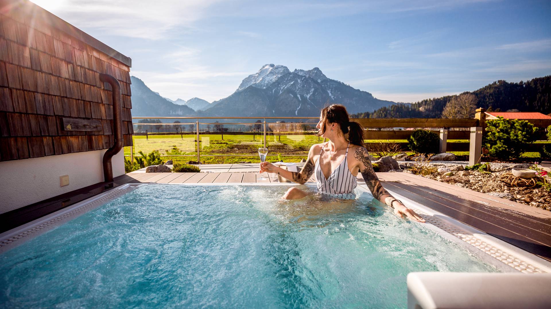 Außenpool im Wellnesshotel das Rübezahl