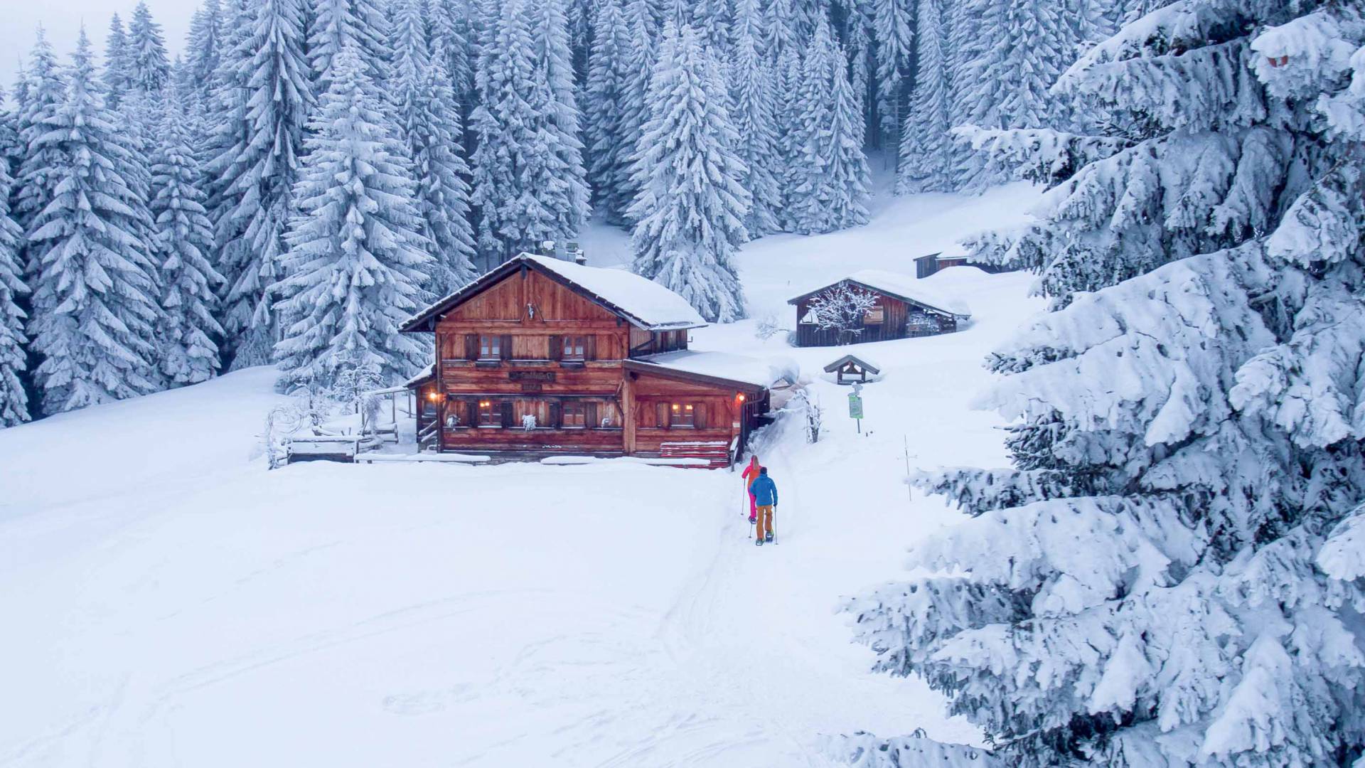 Edelsberghütte im Winter